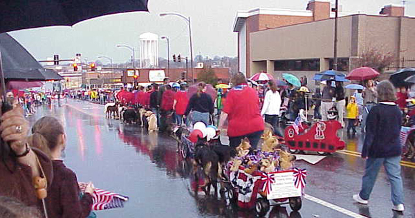 Holiday parade in Columbia