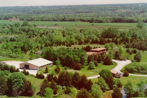 Aerial view of Dogscholing property