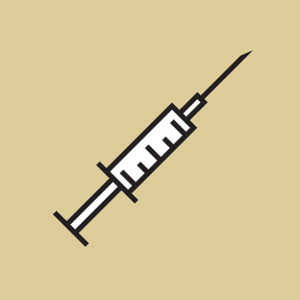 graphic of syringe and needle